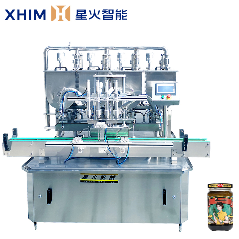 全自動四頭醬料灌裝機-活塞式灌裝機械