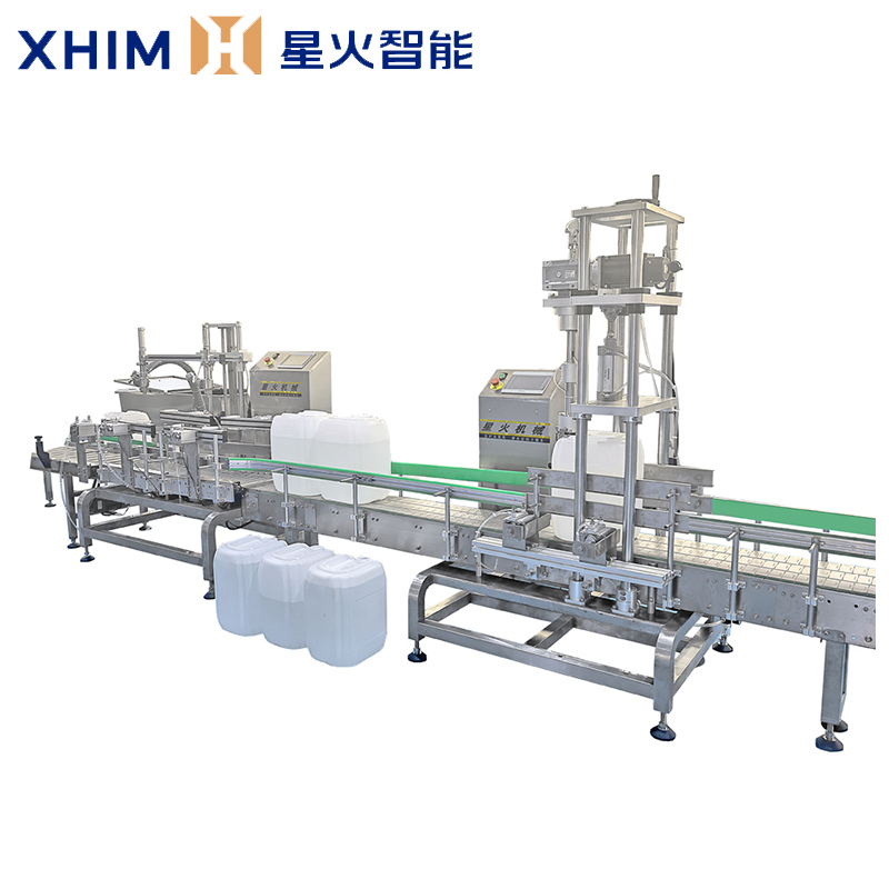 大型稱重灌裝旋蓋機-全自動灌裝旋蓋一體機